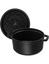 Staub La Cocotte Round Κατσαρόλα από Μαντέμι 18cm 1.7 lt για όλες τις εστίες black (40509-485-0)