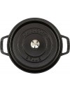 Staub La Cocotte Round Κατσαρόλα από Μαντέμι 24cm 3.8 lt για όλες τις εστίες black (40500-241-0)