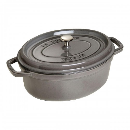 Staub La Cocotte oval Γάστρα 27cm 3.2 lt Μαντέμι για όλες τις εστίες Graphite Grey (40500-276-0)