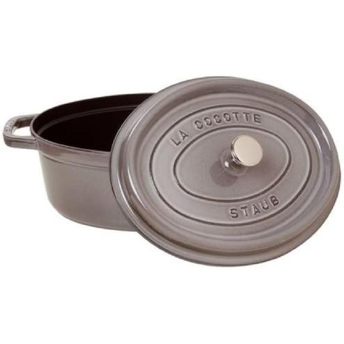 Staub La Cocotte oval Γάστρα 27cm 3.2 lt Μαντέμι για όλες τις εστίες Graphite Grey (40500-276-0)