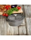 Staub La Cocotte oval Γάστρα 27cm 3.2 lt Μαντέμι για όλες τις εστίες Graphite Grey (40500-276-0)
