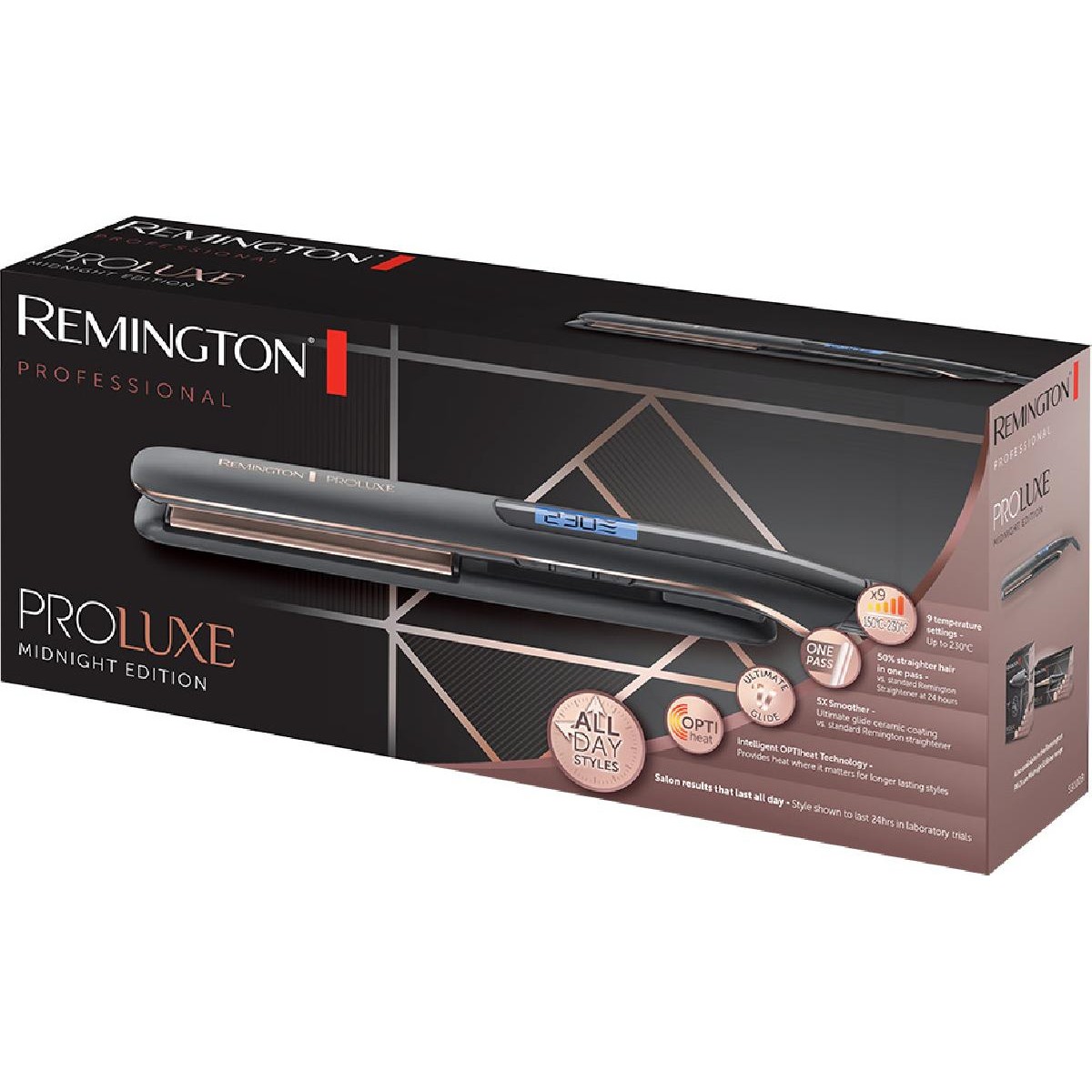 Remington S9100B PROluxe Midnight Edition Ισιωτική Μαλλιών με Κεραμικές Πλάκες