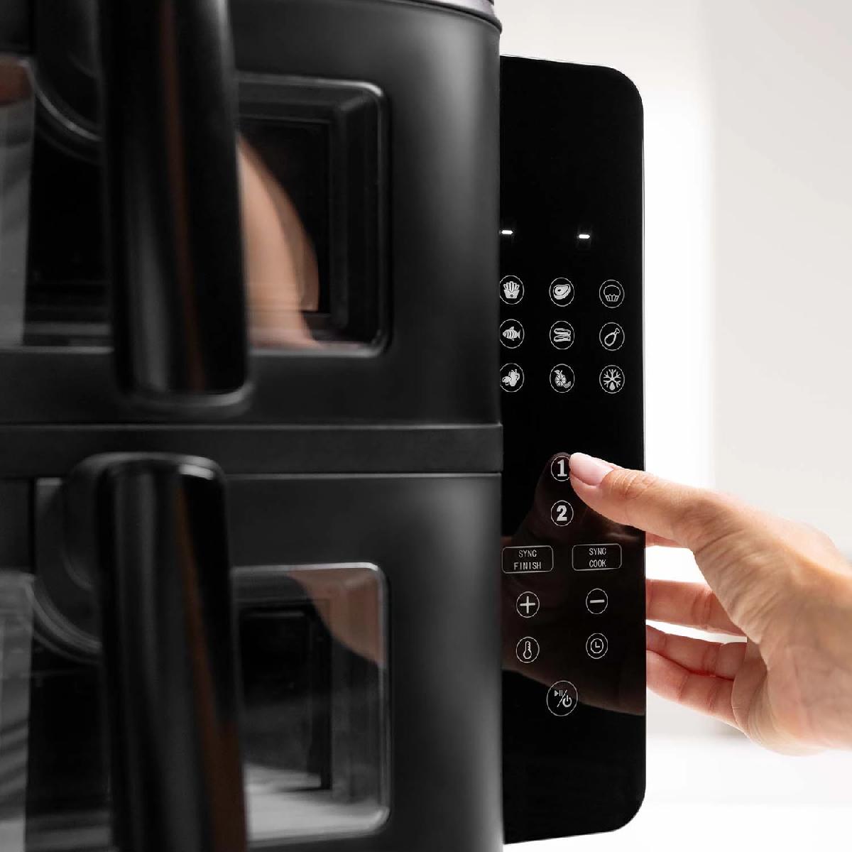 Severin FR2468 S-Fry Duo Stack 11 lt Φριτέζα Αέρος με διπλό κάδο 2x5.5 lt 2800 watt Black