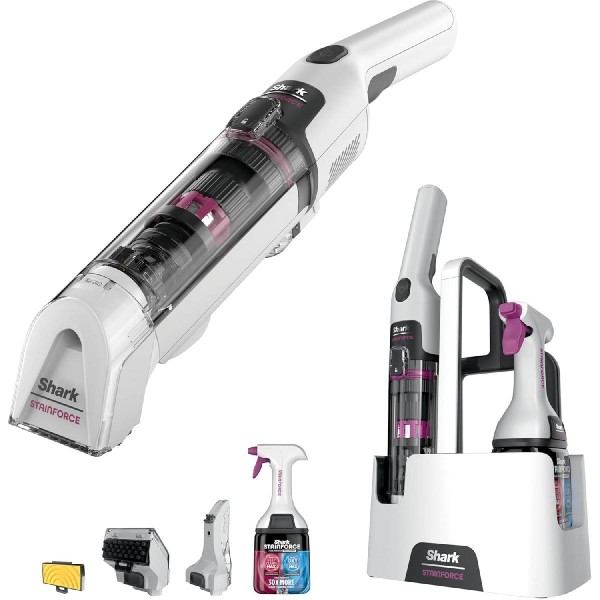 Shark StainForce HX100EUT ασύρματο επαναφορτιζόμενο σύστημα καθαρισμού λεκέδων white