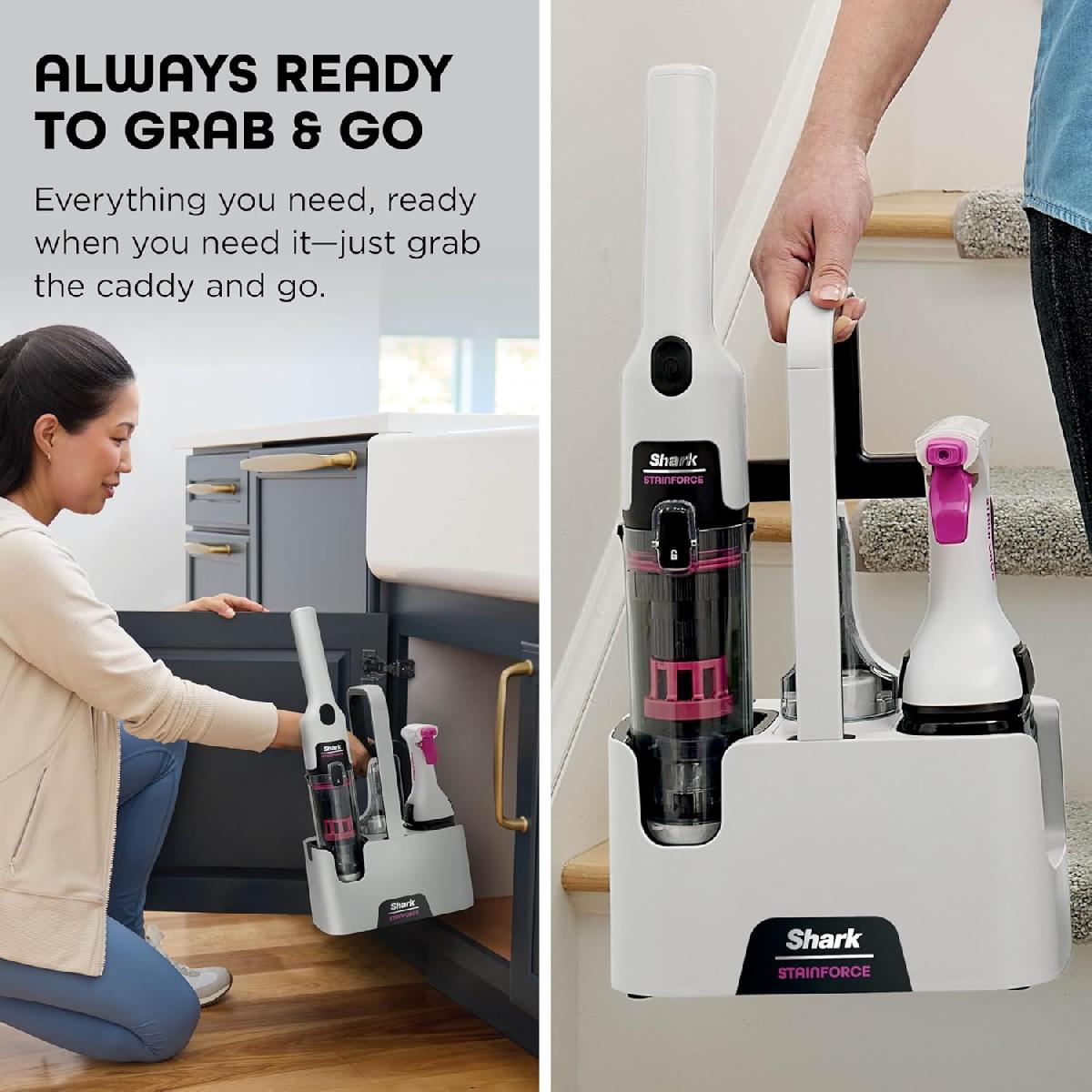 Shark StainForce HX100EUT ασύρματο επαναφορτιζόμενο σύστημα καθαρισμού λεκέδων white