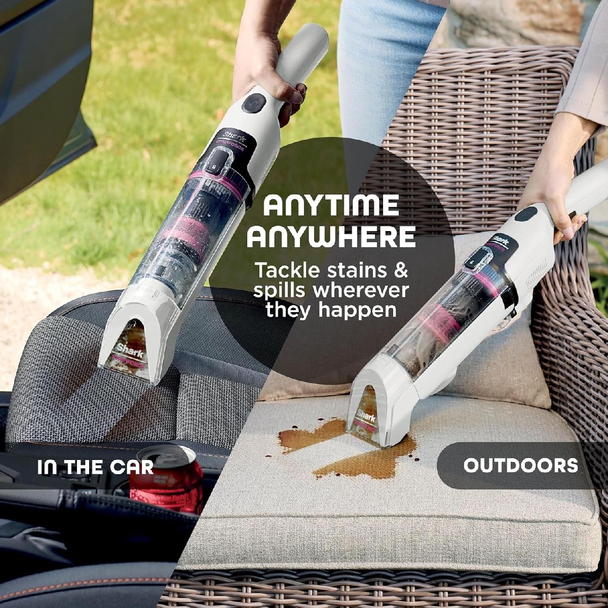 Shark StainForce HX100EUT ασύρματο επαναφορτιζόμενο σύστημα καθαρισμού λεκέδων white