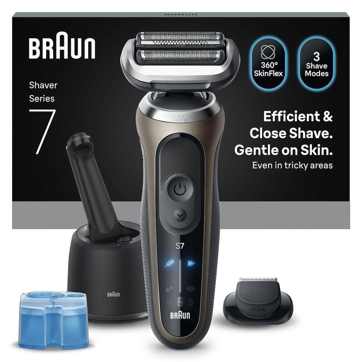 Braun Series 7 72-C7200cc Wet&Dry Ξυριστική μηχανή προσώπου gold gray  (647519)