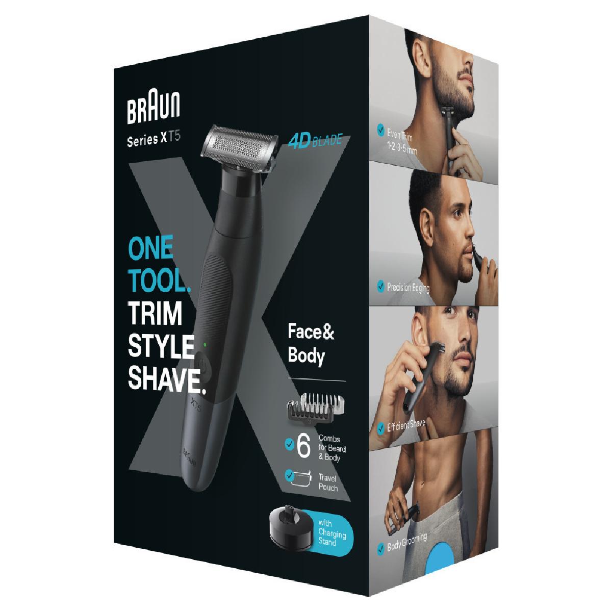 Braun Series XT5 Face & Body, Beard Trimmer & Body Groomer XT5300 Grey
