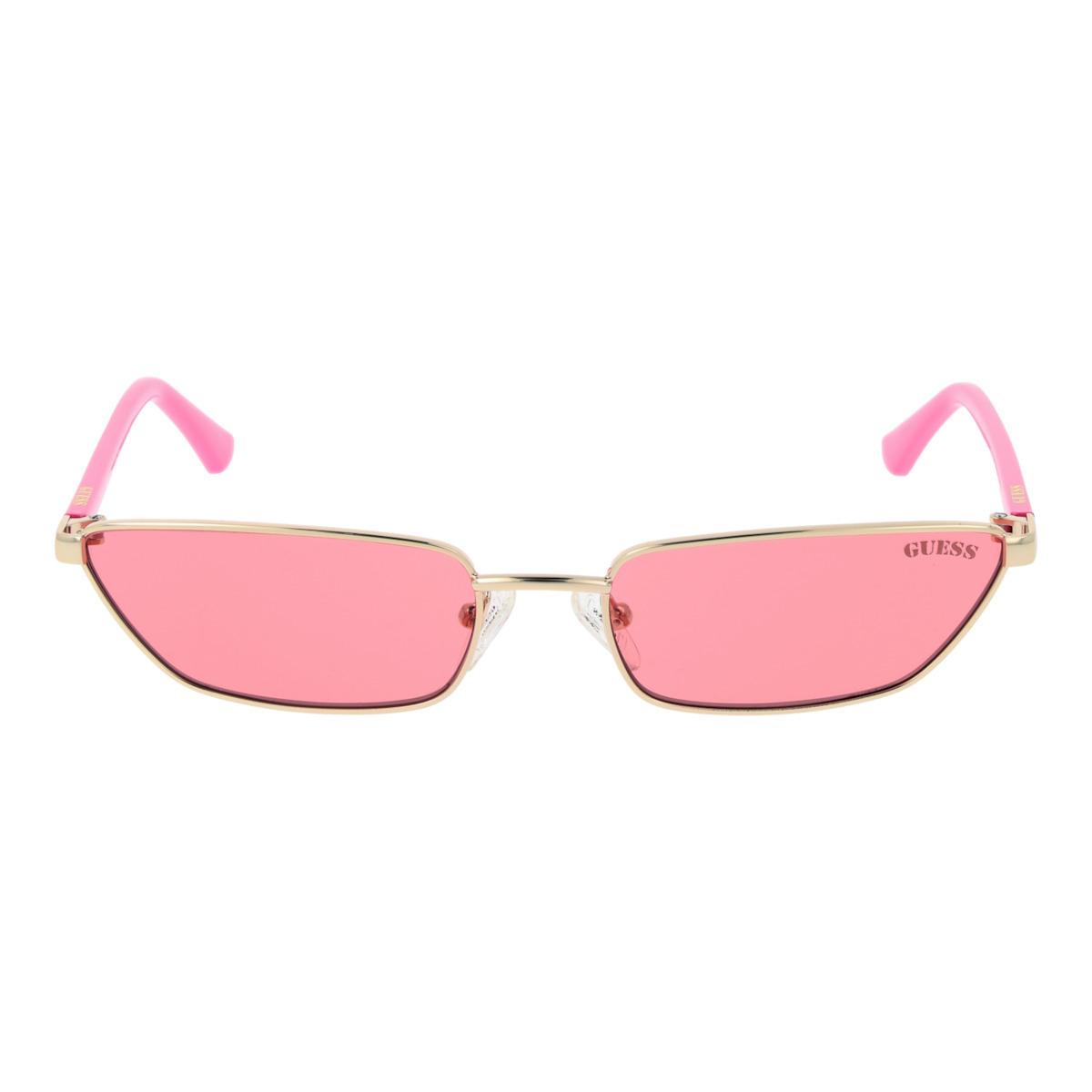 Guess Γυναικεία Γυαλιά Ηλίου GU8285 32S 57 Cat Eye Χρυσά με Ροζ Φακούς