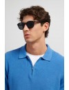 Polaroid Unisex Τετράγωνα Γυαλιά Ηλίου με Μαύρο Σκελετό (PLD4195/S 807M9 51)