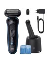Braun Series 5 52-B7000cc Ξυριστική μηχανή προσώπου + Cleaning Station blue black (183422)