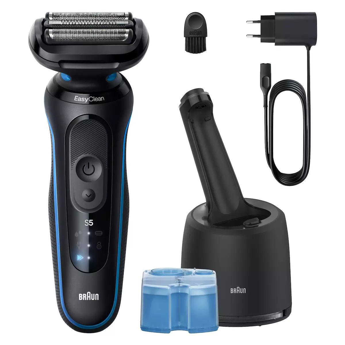 Braun Series 5 52-B7000cc Ξυριστική μηχανή προσώπου + Cleaning Station blue black (183422)