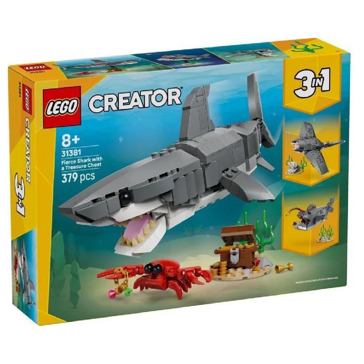LEGO® Creator 3in1 Fierce Shark With A Treasure Chest (31381)