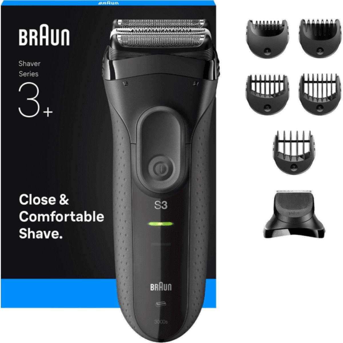 Braun Series 3+ 3000BT Ξυριστική μηχανή προσώπου black