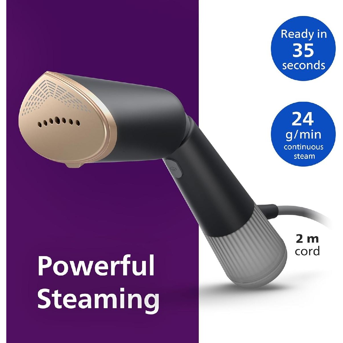 Philips STH5030/80 steamer 1400 watt  200ml black