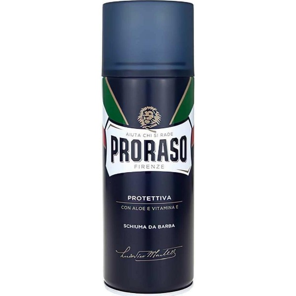 Proraso Blue Αφρός Ξυρίσματος 300ml με Αλόη & Βιταμίνη Ε για Καταπραϋντικό Ξύρισμα