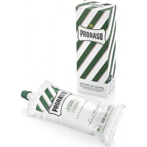 Proraso Green Κρέμα Ξυρίσματος Menthol & Eucalyptus 500ml για σκληρά γένια