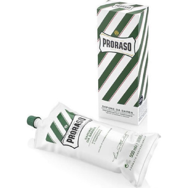 Proraso Green Κρέμα Ξυρίσματος Menthol & Eucalyptus 500ml για σκληρά γένια