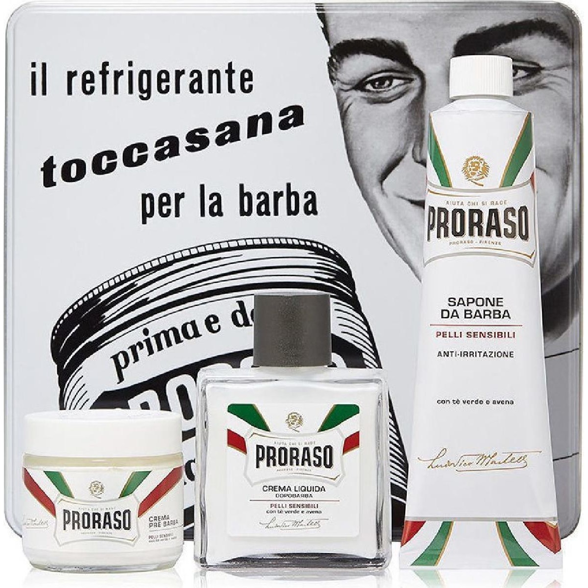 Proraso Toscana Sensitive Σετ Ξυρίσματος | Pre Shave, Κρέμα & After Shave για Ευαίσθητες Επιδερμίδες