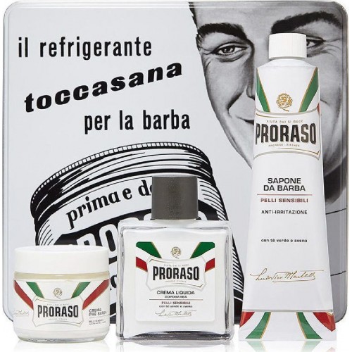 Proraso Toscana Sensitive Σετ Ξυρίσματος | Pre Shave, Κρέμα & After Shave για Ευαίσθητες Επιδερμίδες
