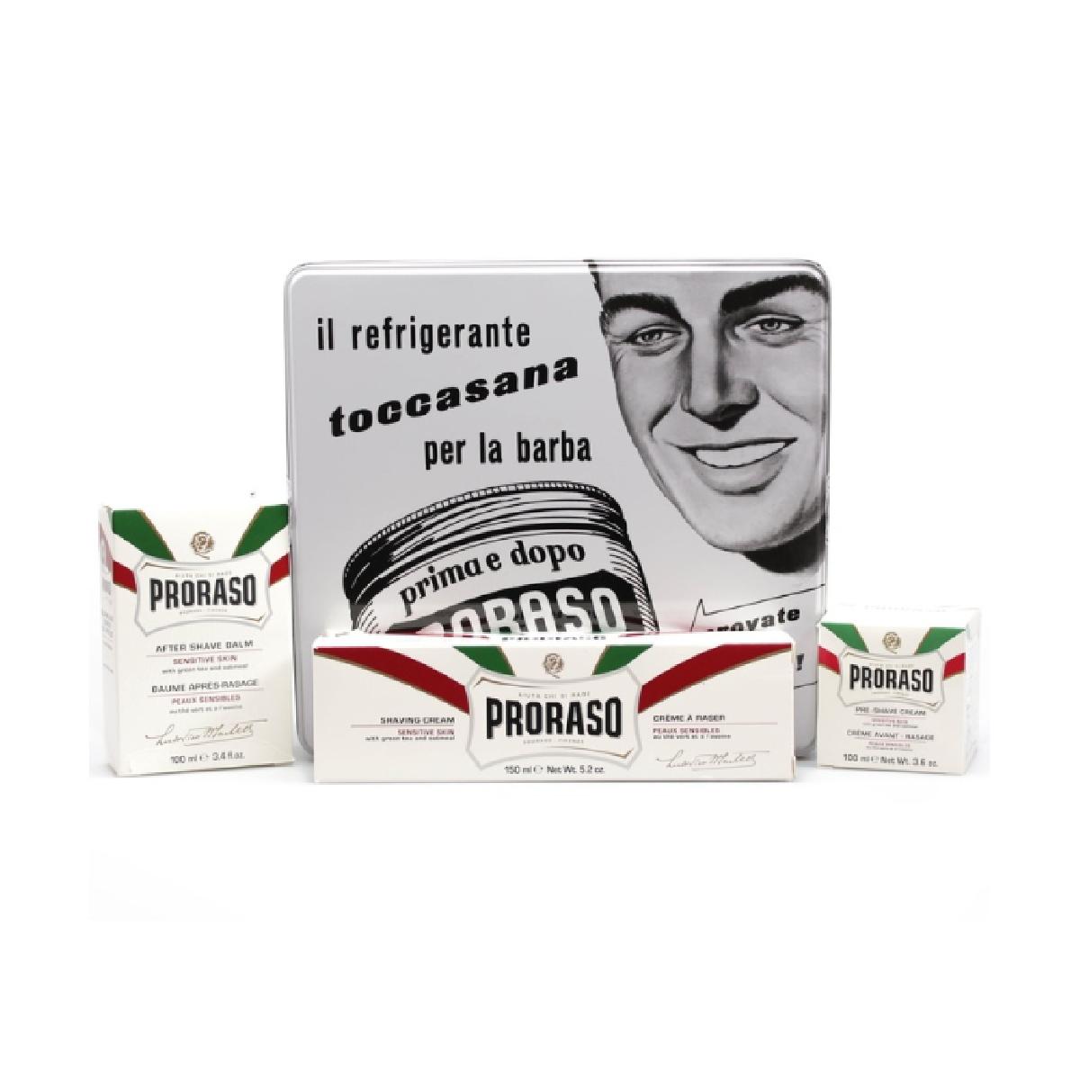 Proraso Toscana Sensitive Σετ Ξυρίσματος | Pre Shave, Κρέμα & After Shave για Ευαίσθητες Επιδερμίδες