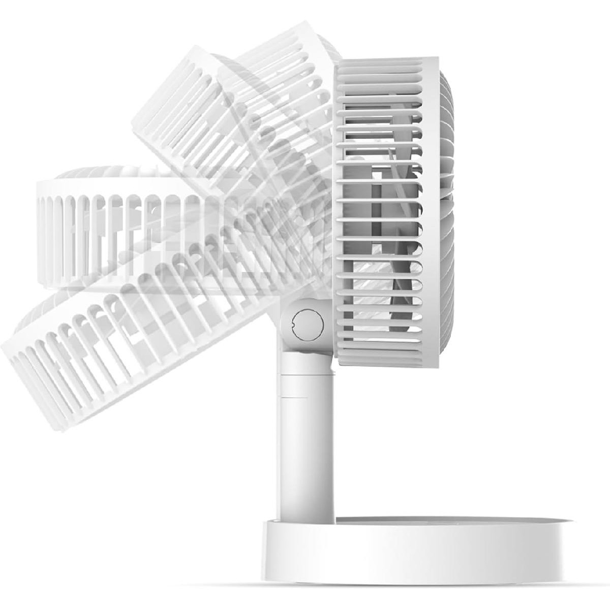 Taurus Air Lite Fold & Go ασύρματος  επαναφορτιζόμενος ανεμιστηρας 15 cm white