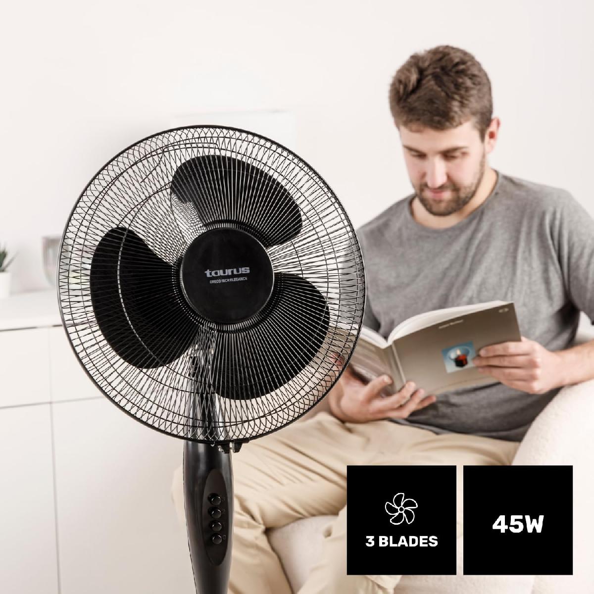 Taurus Greco 16CR Elegance ανεμιστήρας ορθοστάτης 40 cm 45 watt black