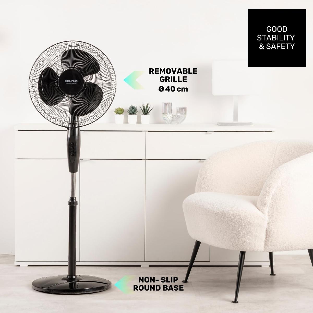 Taurus Greco 16CR Elegance ανεμιστήρας ορθοστάτης 40 cm 45 watt black