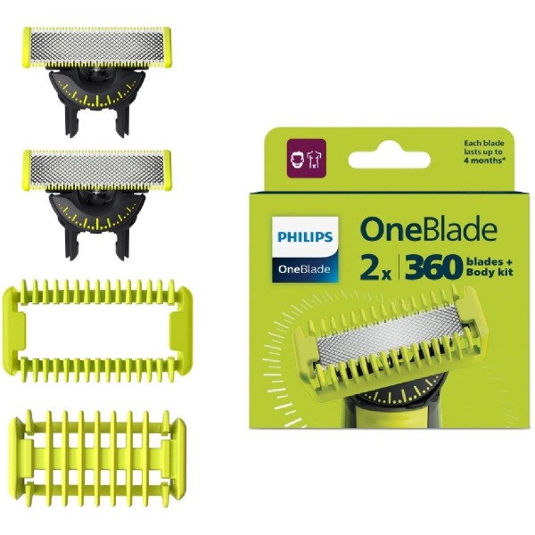 Philips One Blade 360 QP624/50 ανταλλακτικό 2 τμχ