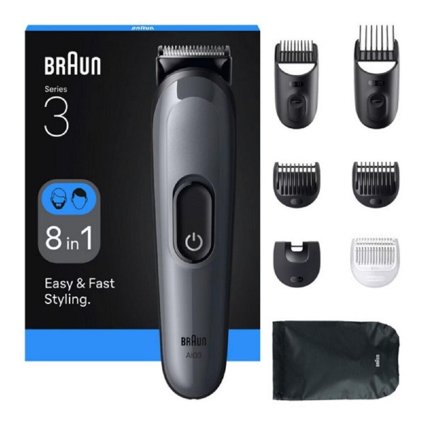 Braun All-in-one Series 3 AIO3540 8-in-1 Multigroom, Hair, Beard Trimmer Black