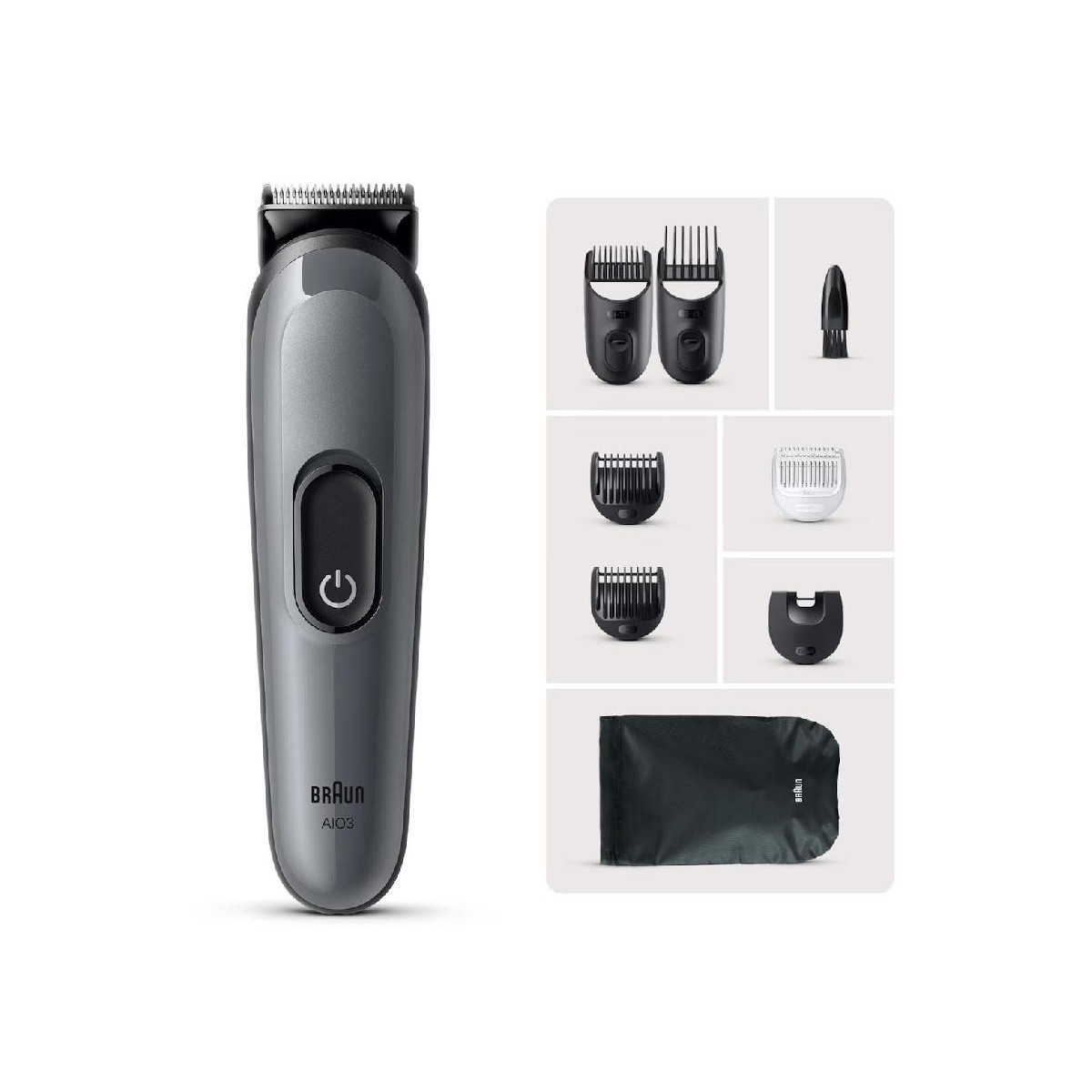 Braun All-in-one Series 3 AIO3540 8-in-1 Multigroom, Hair, Beard Trimmer Black
