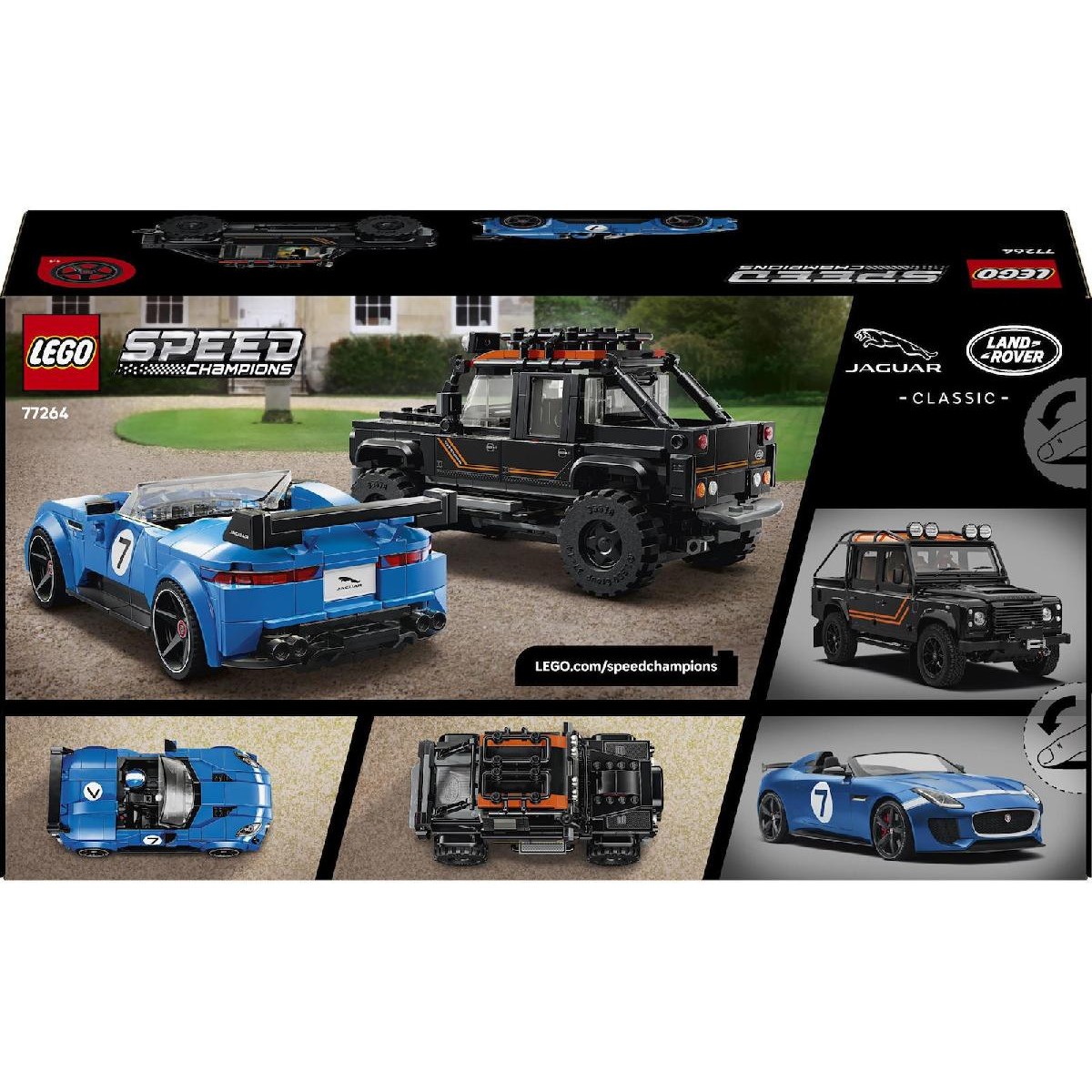 LEGO® Speed Champions Jaguar Project 7 & Land Rover Defender (77264)