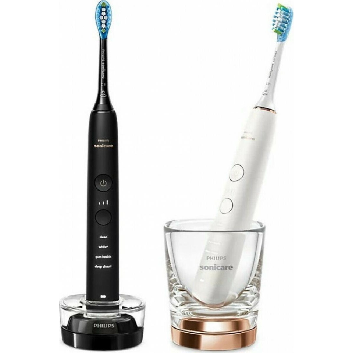 Philips HX9914/57 Sonicare DiamondClean 9000 Ηλεκτρικές Οδοντόβουρτσες 2 τμχ Black & White