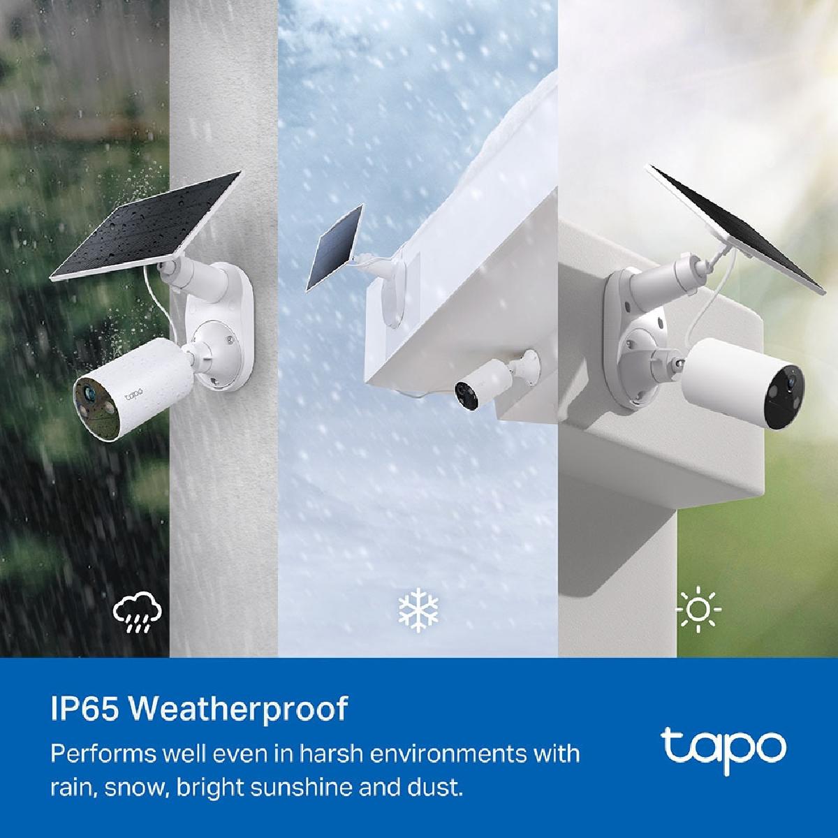 TP-Link Tapo C410 KIT Ver 2.20 IP Κάμερα Ασφαλείας 4MP 2K Wi-Fi με Ηλιακό Πάνελ για Εξωτερικό Χώρο