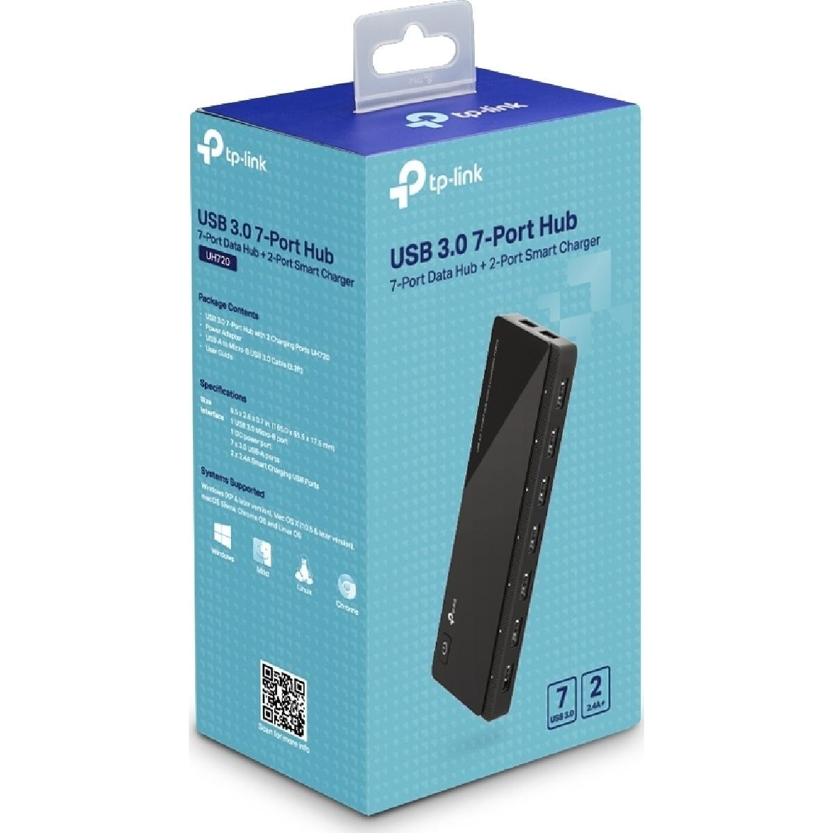 TP-Link USB 3.0 7-Port Hub UH720 ver 5.0 black