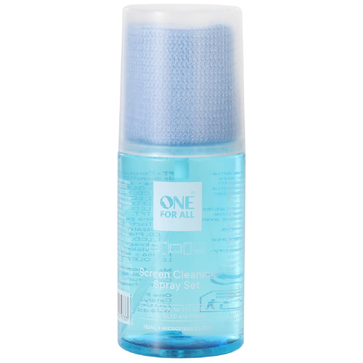 One for All CS4012 screen cleaning Set 120ml Spray for TFT.LCD,LED,OLED.QLED and plasma