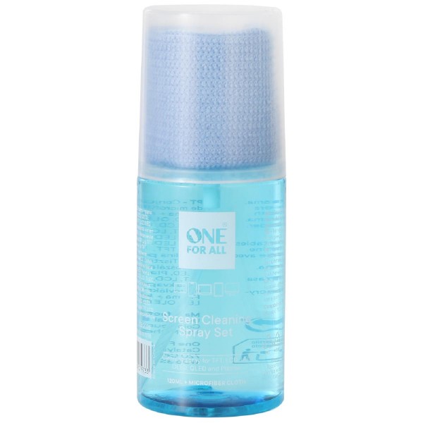 One for All CS4012 screen cleaning Set 120ml Spray for TFT.LCD,LED,OLED.QLED and plasma
