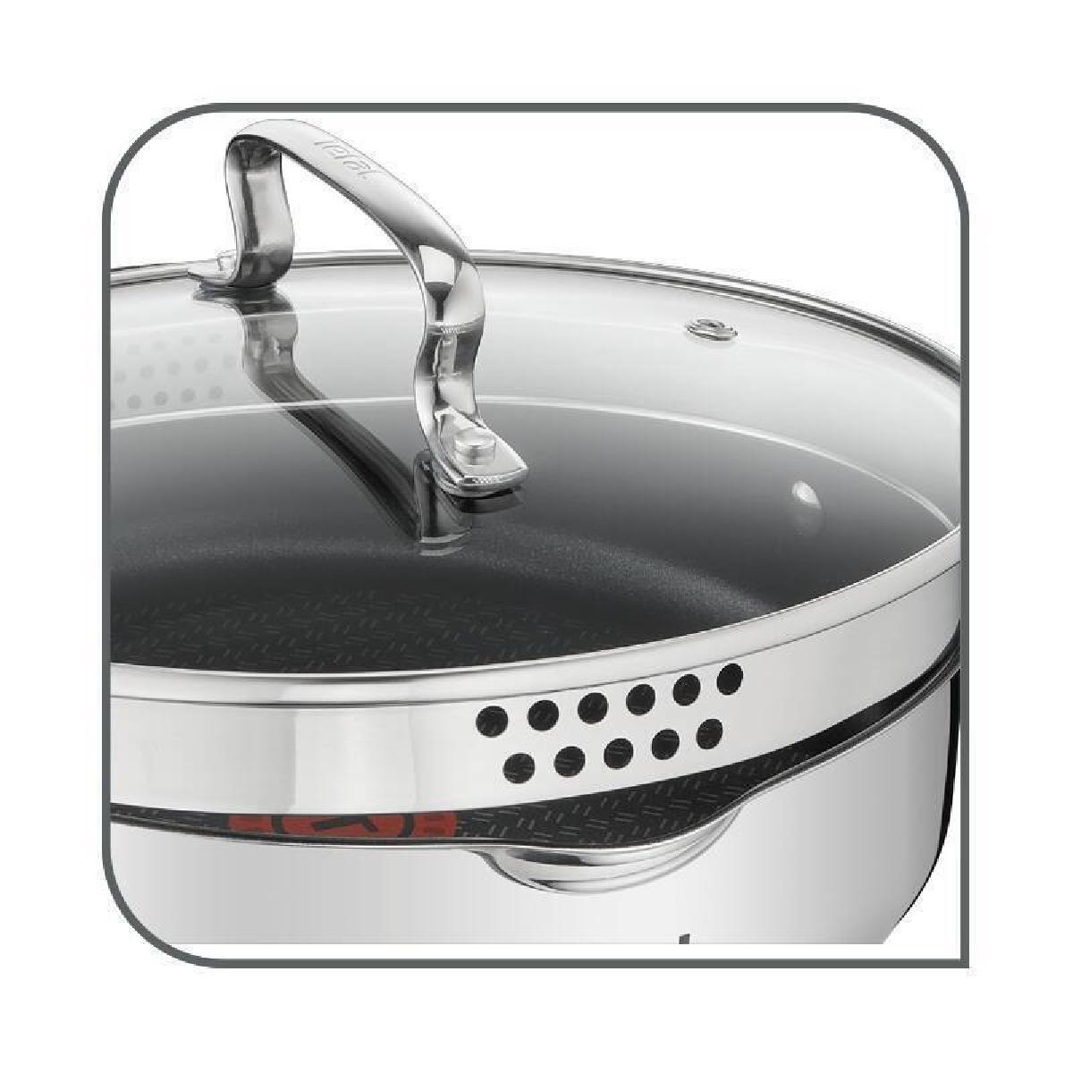 Tefal Duetto+ G719SA55 Σετ Κατσαρολών 10τμχ Ανοξείδωτες με Γυάλινα Καπάκια