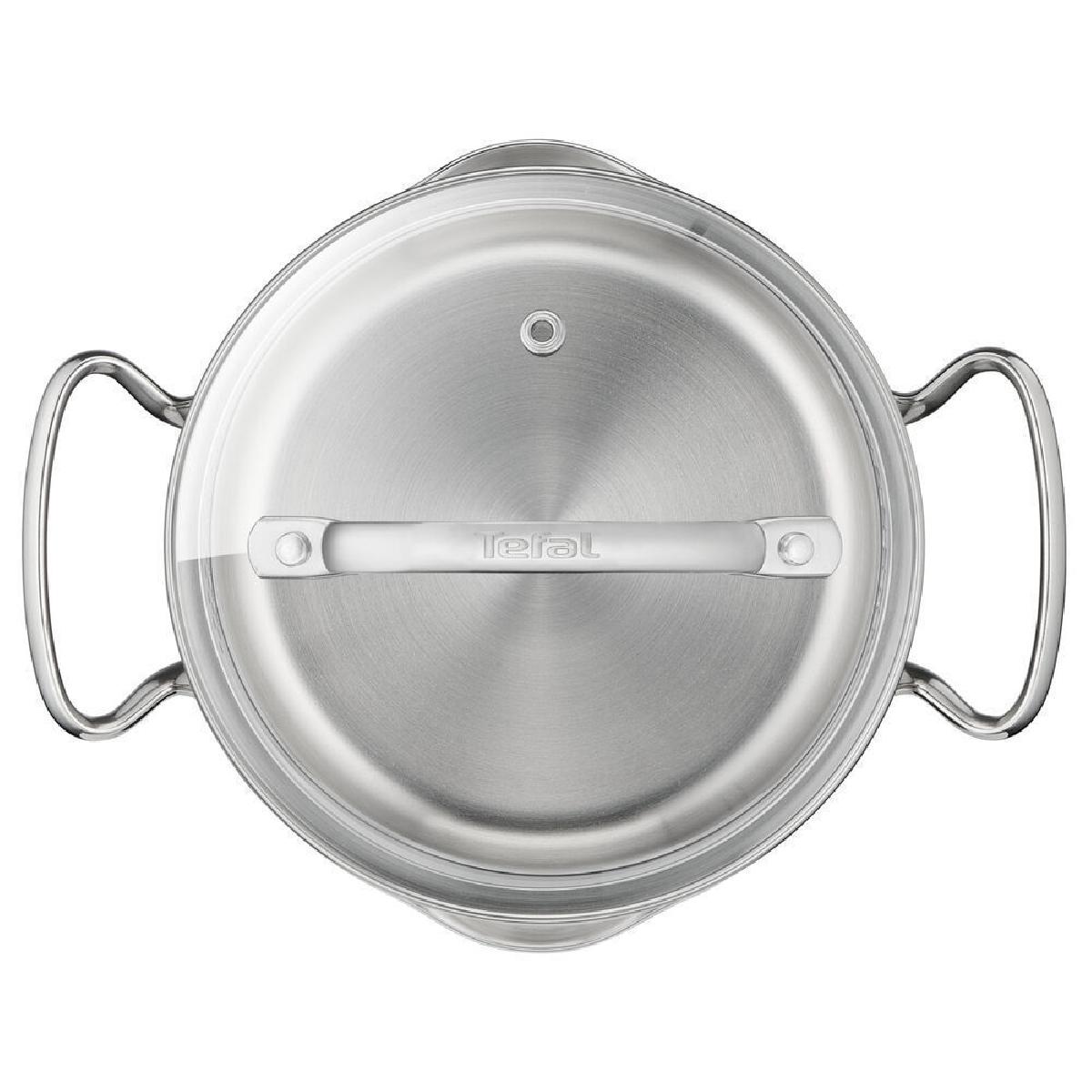 Tefal Duetto+ G719S735 Σετ Κατσαρολών 7τμχ Ανοξείδωτες με Γυάλινα Καπάκια