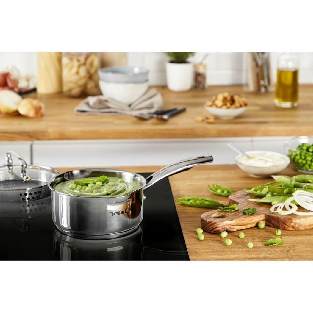 Tefal Duetto+ G719S735 Σετ Κατσαρολών 7τμχ Ανοξείδωτες με Γυάλινα Καπάκια