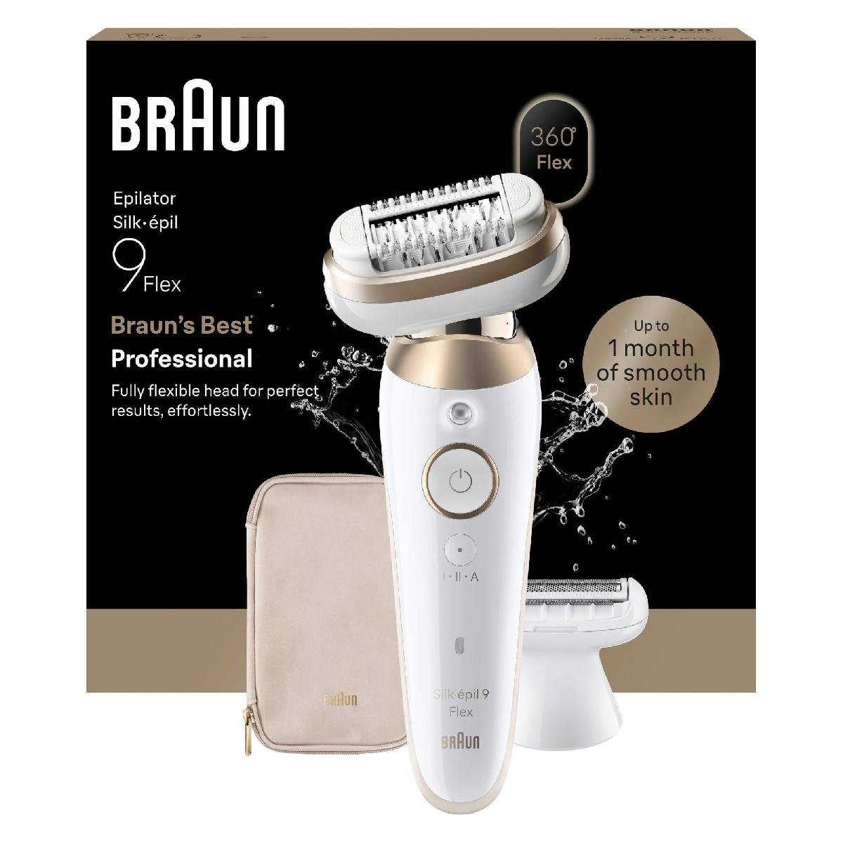 Braun Silk-epil Series 9 360 Flex SES9-030 3D Αποτριχωτική Μηχανή white  gpld