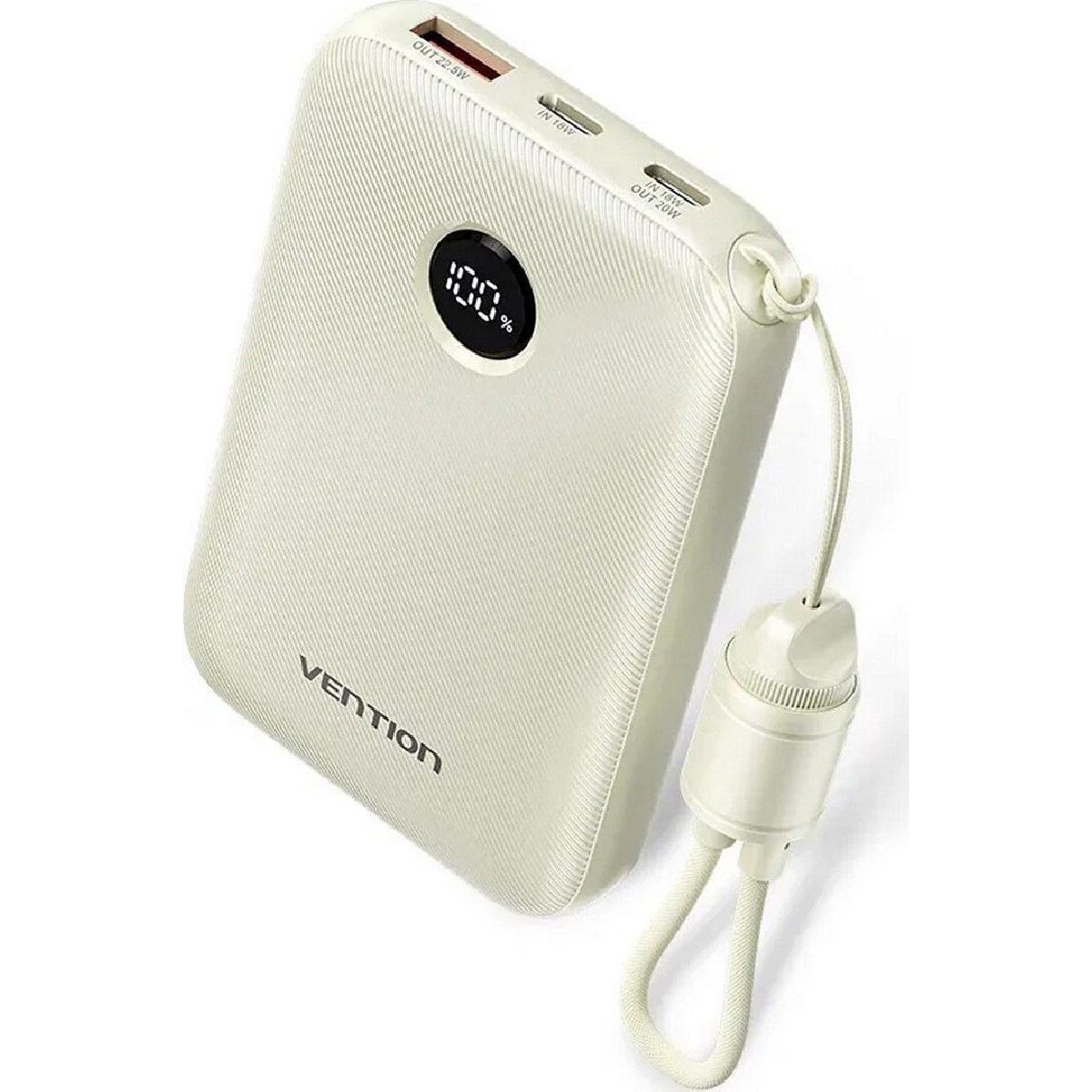 Vention Power Bank 10000mAh 22.5W με USB-A & USB-C beige (FKAN0-C)
