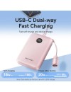 Vention Power Bank 10000mAh 22.5W με USB-A & USB-C pink (FKAP0-C)