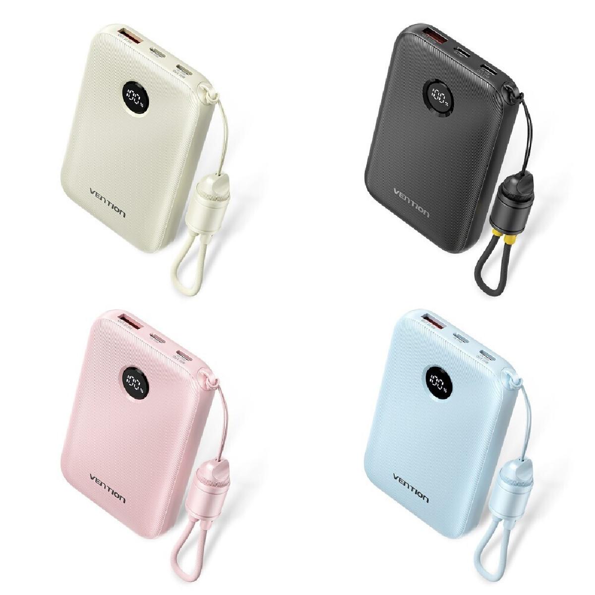 Vention Power Bank 10000mAh 22.5W με USB-A & USB-C light blue (FKAL0-C)