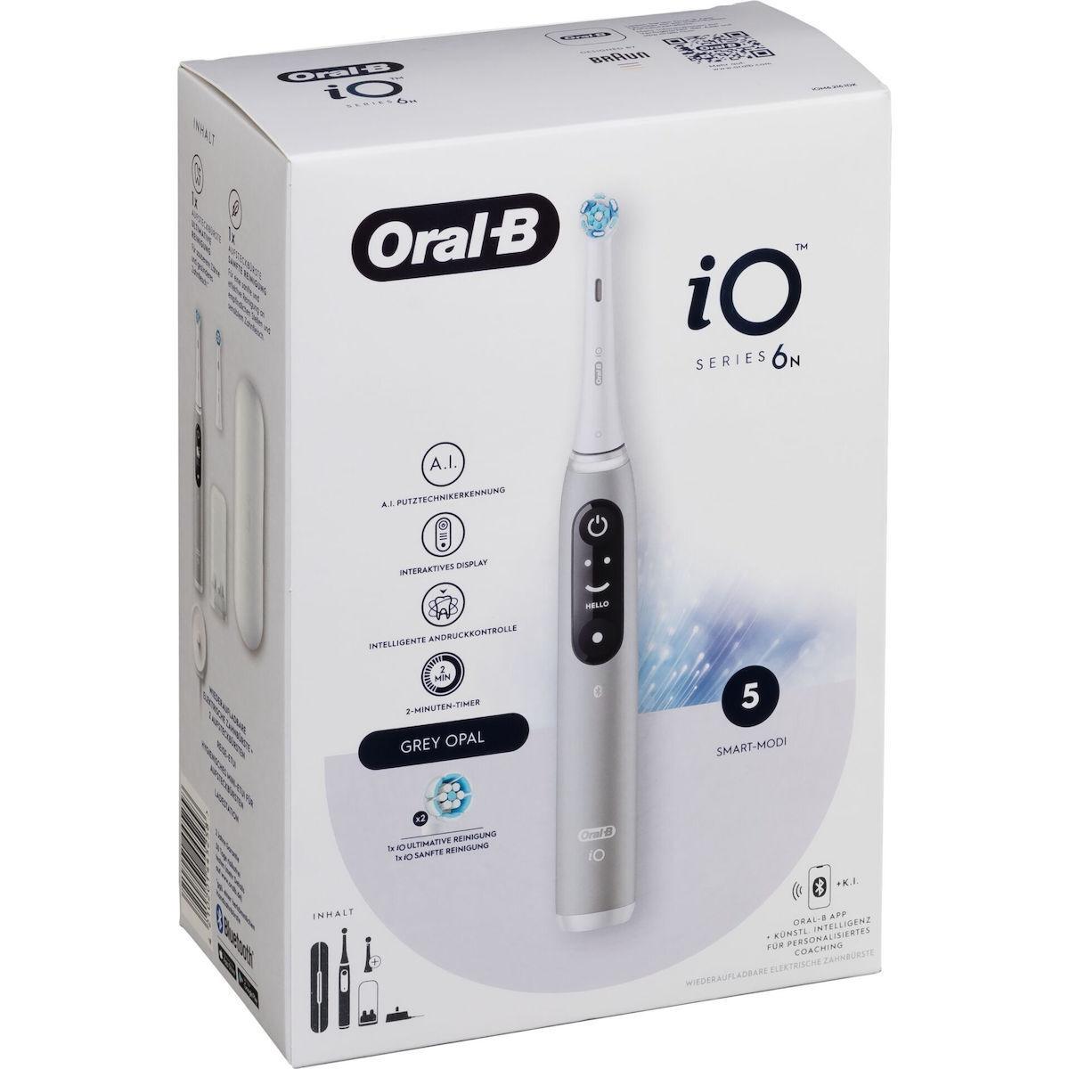 Oral-B iO Series 6 Ηλεκτρική Οδοντόβουρτσα με Έξυπνο Αισθητήρα Πίεσης Grey Opal